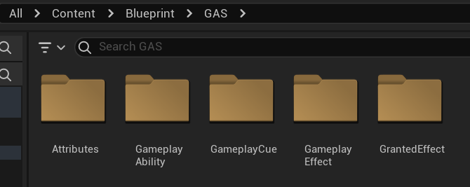 GAS Blueprint 文件夹结构